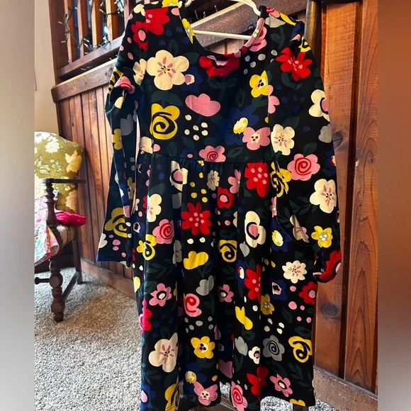 HANNA ANDERSSON CELEBRATION SUPER SOFT SKATER TWIRL DRESS BLACK 140 10 - Picture 2 of 7